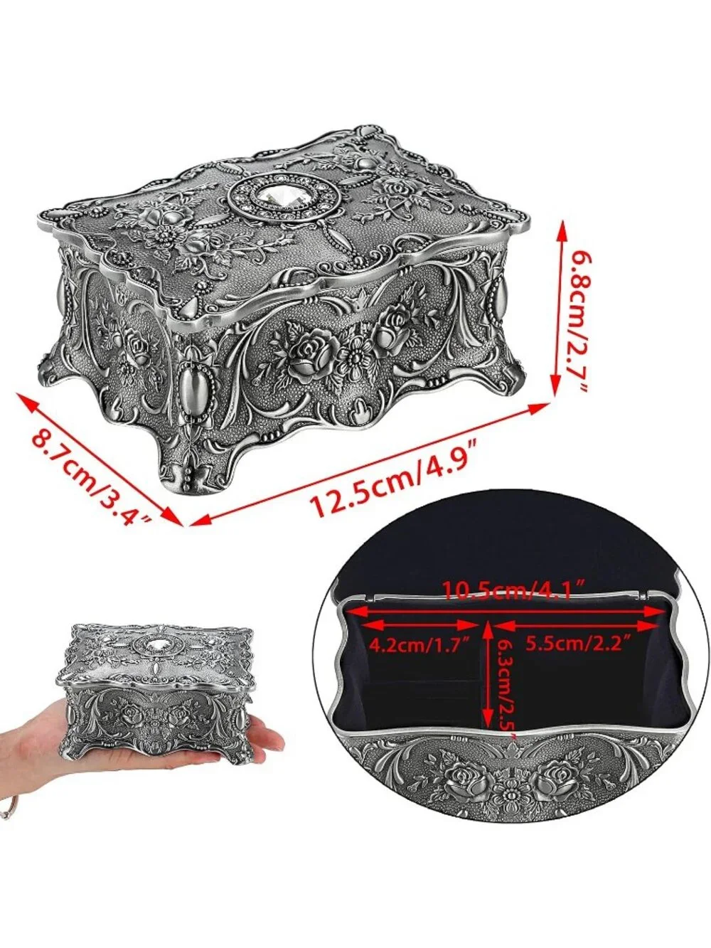 Vintage Metal Jewelry Organizer for Women 4.9
